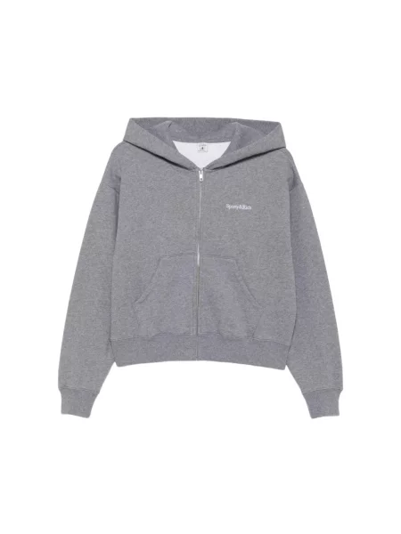 Bluza z kapturem Sporty And Rich z kapturem z logo szara