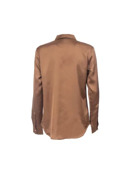 Koszula Ralph Lauren z twillu brązowa