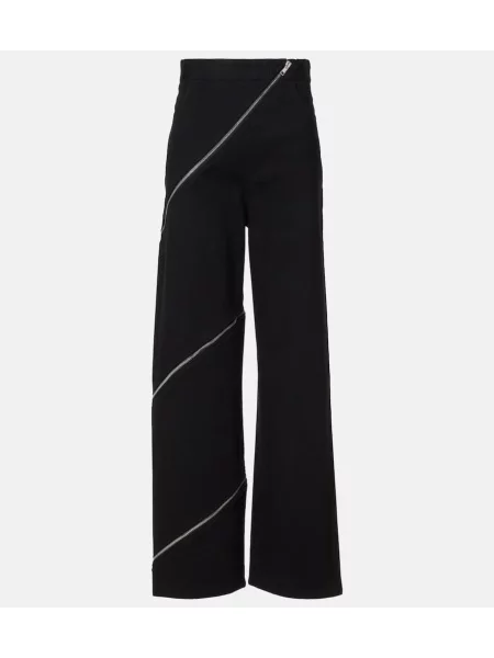 Szerokie spodnie Alaïa czarne