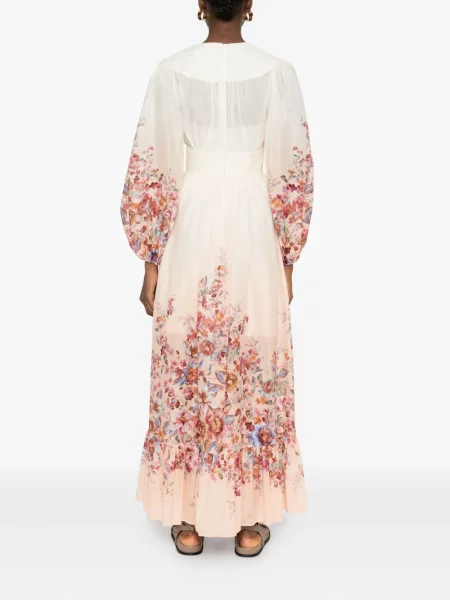 Rochie maxi Zimmermann cu model floral de costum