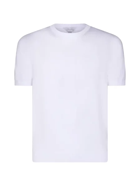 Tricou Malo tricotate scurt alb