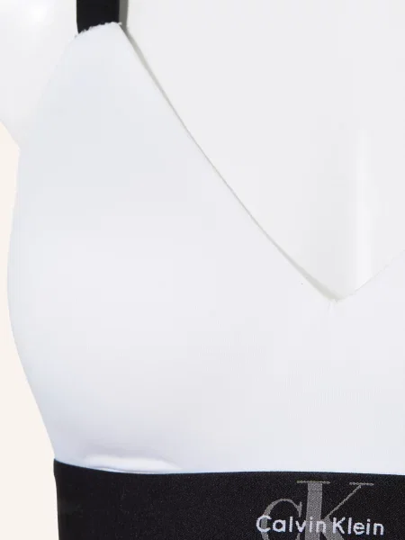 Calvin Klein Bustier Podprsenka Graphic Monogram / černá bílá
