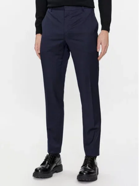 Calvin Klein Chino kalhoty Tmavomodrá