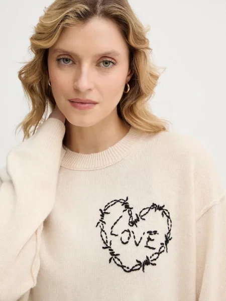 Zadig&Voltaire Кашмирен пуловер бежово