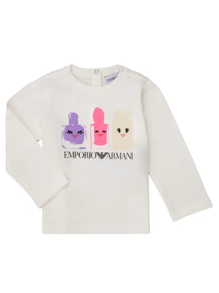 Tricou copii Emporio Armani alb
