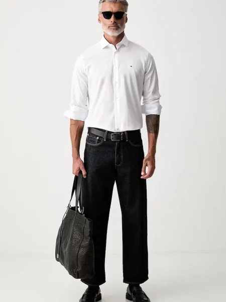 Tommy Hilfiger srajca z elastanom bela