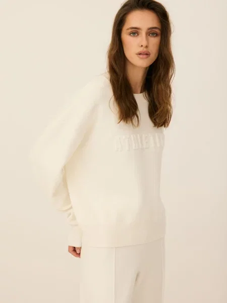 Светр DIVERSE Ath Jalve віскоза/поліестер білий