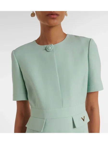 Rochie midi Valentino din crep albastru