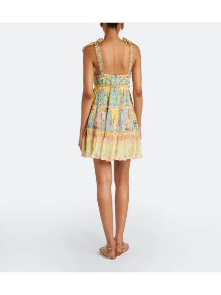 Rochie Camilla cu model floral galben