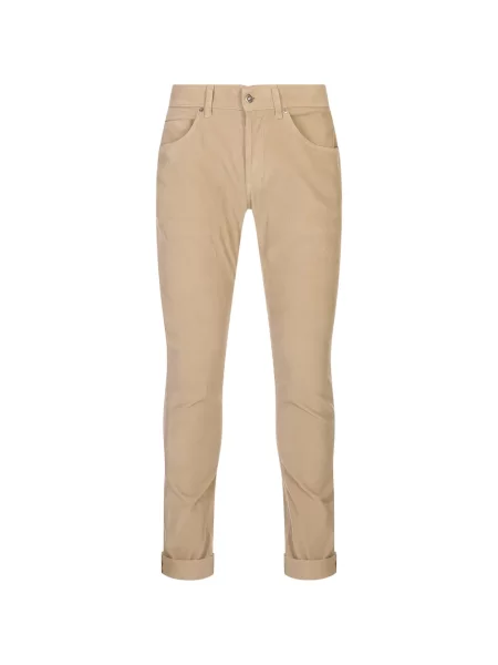 Pantaloni Dondup de catifea cord cu autograf
