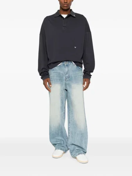 Μακρύς polo Rhude με κέντημα μπλε