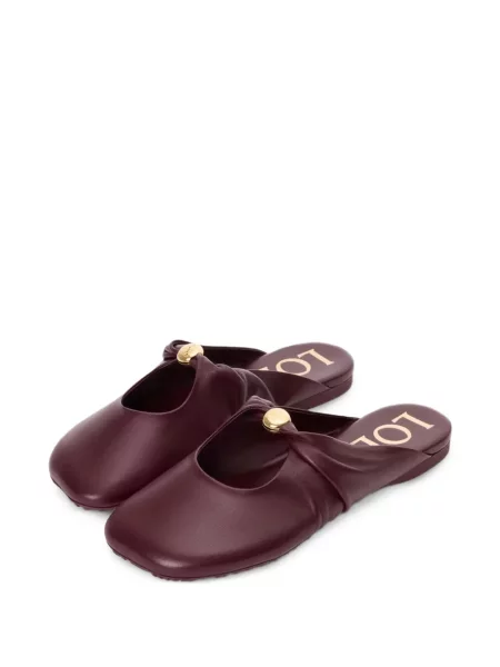 Papuci tip mules Loewe din piele roșu