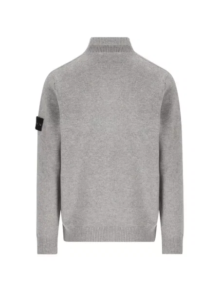 Pulover Stone Island cu strasuri gri