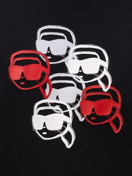 Къс тениска Karl Lagerfeld черно