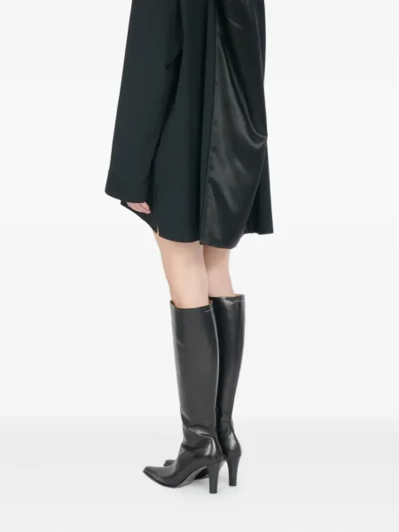 Дълго костюм рокля тип риза Mm6 Maison Margiela черно