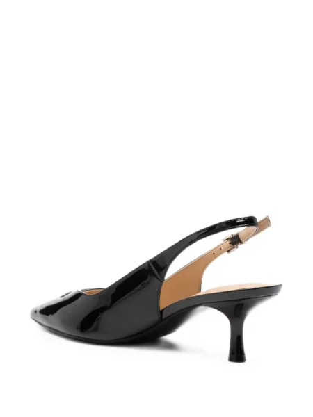 Pantofi cu toc Guess slingback cu autograf negru