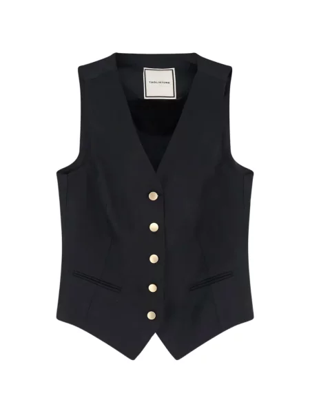 Kamizelka Tagliatore z dekoltem w serek czarna