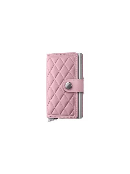 Secrid Miniwallet Emboss Diamond Rose Unisex Portfel Secrid MEd-Rose-One-size Size: One size różowy