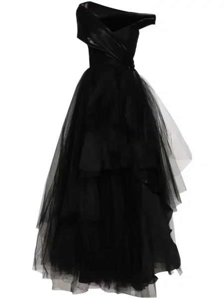 Rochie Gemy Maalouf asimetrică negru