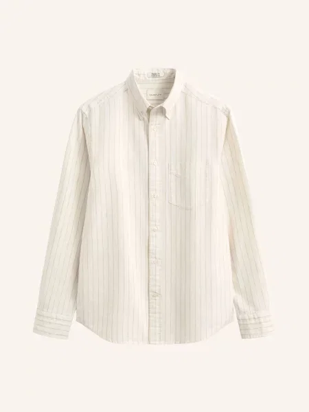 Gant Oxfordská Košile Slim Fit krémová tmavě oranžová šedá