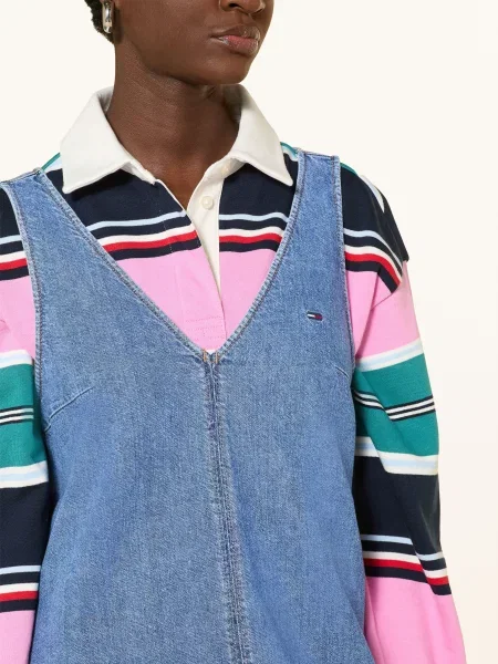 Tommy Jeans Džínové Šaty modrá