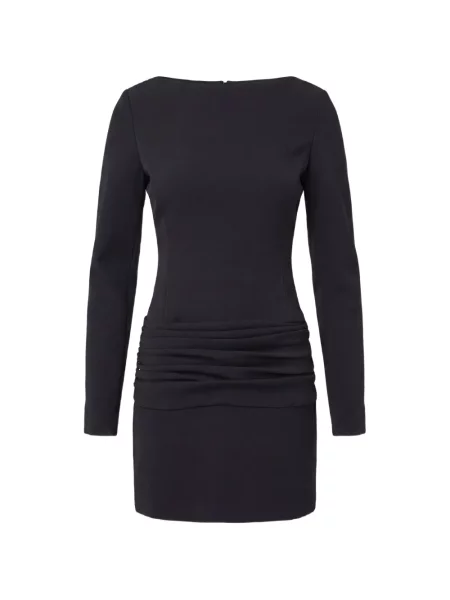 Lung rochie mini Nicholas cu volane negru