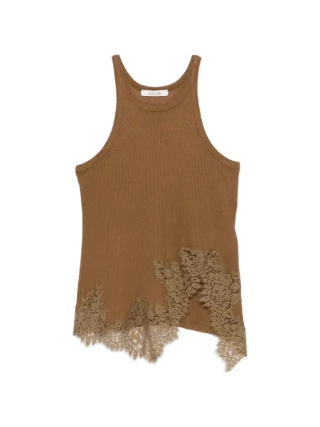 Top Dorothee Schumacher din dantelă maro