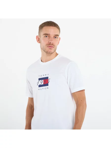 Тениска Tommy Hilfiger с принт бяло