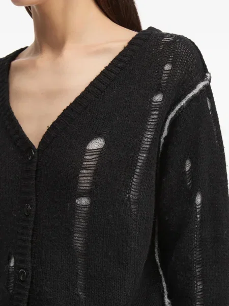 Cardigan B+ab zdrențuiți negru