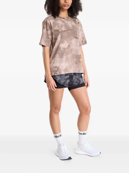 Tricou Adidas alergare cu șireturi din dantelă negru