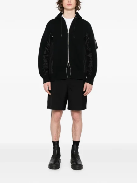 Geacă bomber Sacai cu glugă negru