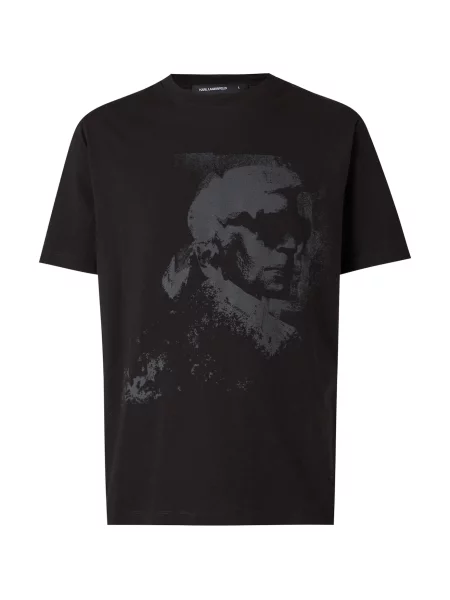 Karl Lagerfeld Tricou gri închis negru
