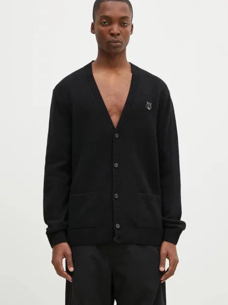 Vlněný svetr Maison Kitsuné Bold Fox Head Patch černá