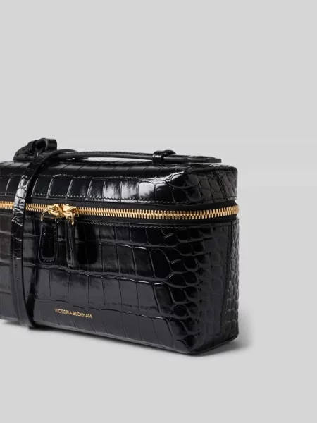 Torebka z uchwytem z zapinanym na błyskawiczny dookoła model VANITY' Victoria Beckham czarna
