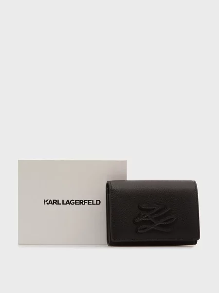 Кошелек Karl Lagerfeld с автографом черный