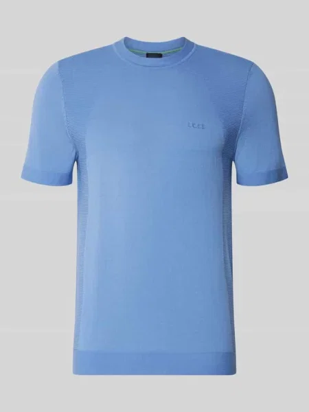 T-shirt o kroju regular fit z mieszanki bawełny model MOMENTUM-LITE' Boss Green niebieska