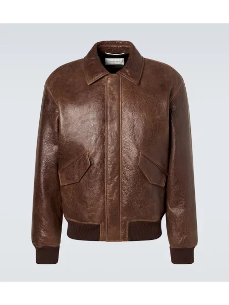 Geanta de piele Saint Laurent maro