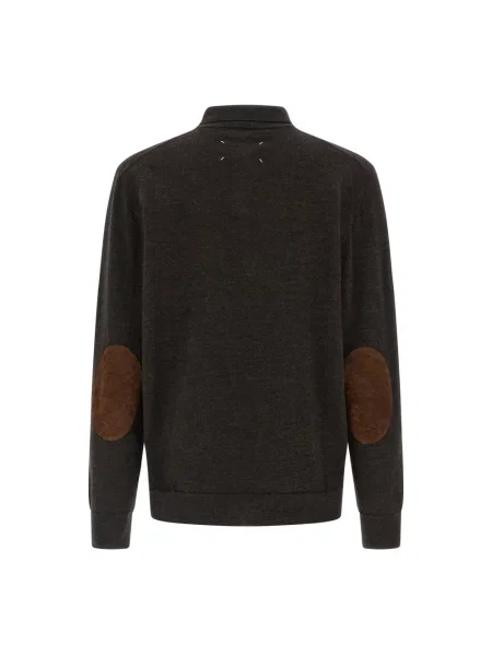 Sweter Maison Margiela wełniany brązowy