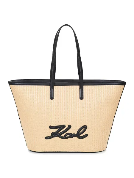 Shopper kabelka Karl Lagerfeld béžová