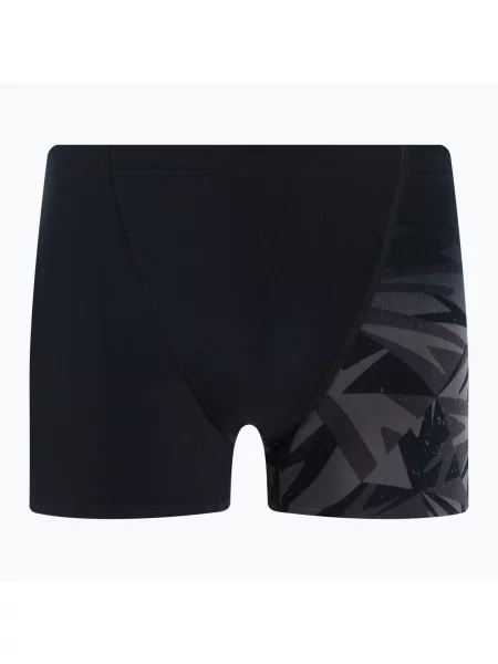 Мъжки боксерки за плуване Speedo HyperBoom V-Cut Aquashort black/siren red черно