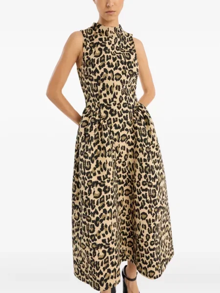 Rochie midi Rotate Birger Christensen din jacard până la genunchi de costum