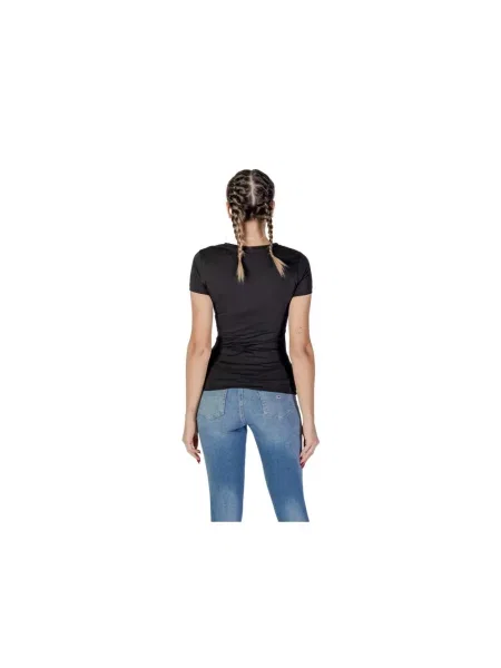 T-shirt z nadrukiem z logo model ‘PYTHON’ Guess czarna