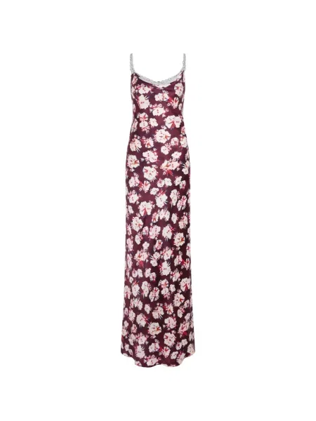 Rochie maxi Rabanne cu model floral roșu