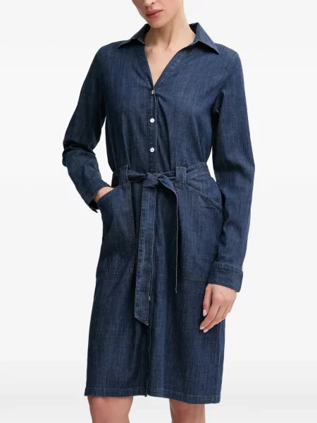 Rochie din denim Mos Mosh cu legături albastru