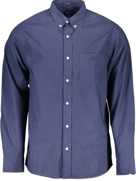 Cămașă Gant cu mâneci lungi lungă albastru