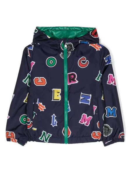 Kurtka dziecięca Moncler Enfant niebieska