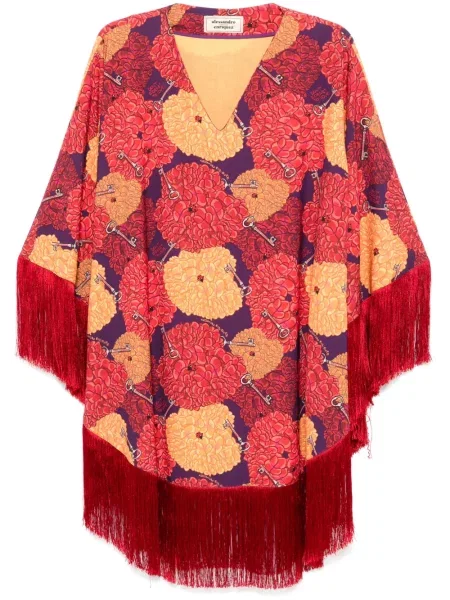 Sukienka mini Alessandro Enriquez w kwiatki z nadrukiem garniturowa żółta