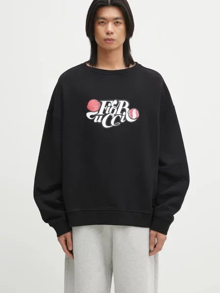 Кофта Fiorucci Curly Lollipop Logo Relaxed Fit Sweatshirt з принтом чорний