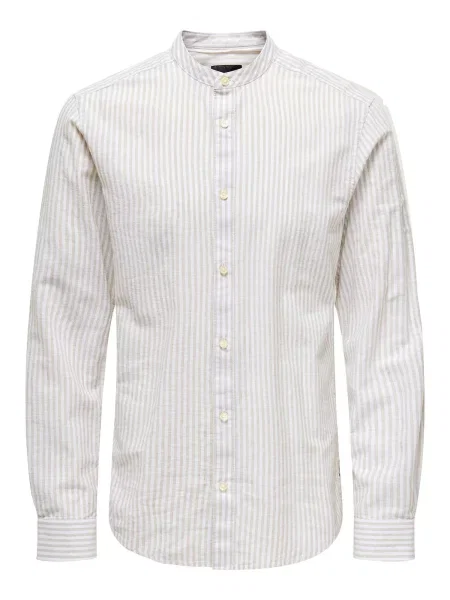 Only & Sons Košile ONSCaiden světle / offwhite šedá