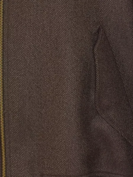 Geacă Rue Du Bac cu model herringbone maro